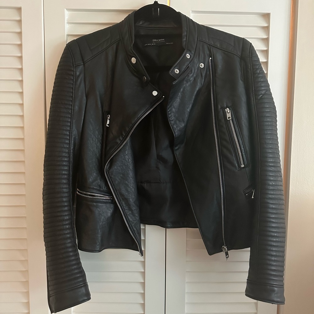 ZARA black leather jacket